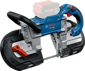 Bosch GCB 18V-127 cordless band saw for metal cutting.