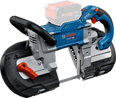 Bosch GCB 18V-127 cordless band saw for metal cutting.