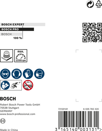 PRO Metal clean Cup Brush, 70 x 0.30 mm, Thread Bosch PRO Metal clean cup brush 70×0.30 mm.