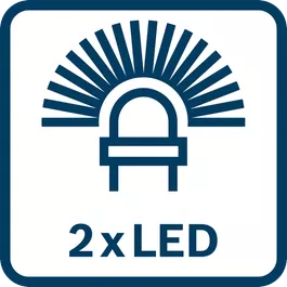 The tool has two L.E.D lights