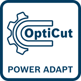  OptiCut technology adapts torque and speed for continious cutting