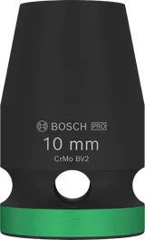 Bosch PRO Impact Socket 1/2" 10 mm with green ring.