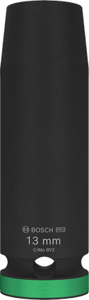 Bosch PRO Impact Socket 1/2" 13 mm deep, black finish.