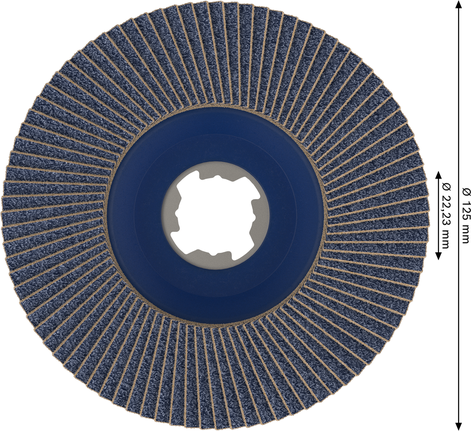 Bosch PRO X571 flap disc angled 125 mm G40 X-Lock.