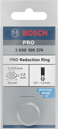 Bosch PRO reduction ring 20 x 0.8 x 15.875 mm.