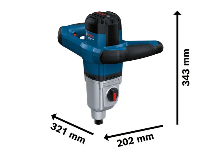 Bosch GRW 140 mixing drill with ergonomic handles.