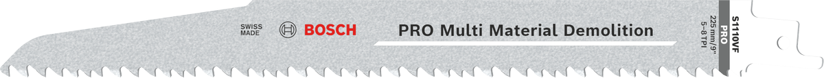 Bosch PRO Multi Material Demolition S1110VF blade, Vario toothing.