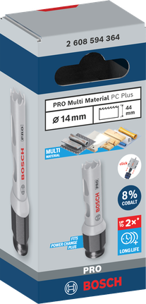 PRO Multi Material PC Plus Hole Saw, 14 mm PRO Multi Material PC Plus Hole Saw, 14 mm