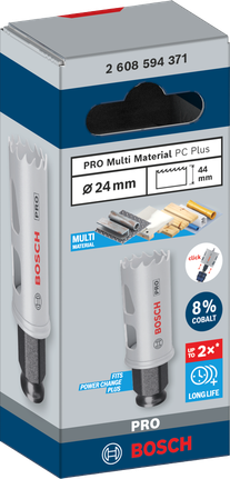 PRO Multi Material PC Plus Hole Saw, 24 mm PRO Multi Material PC Plus Hole Saw, 24 mm