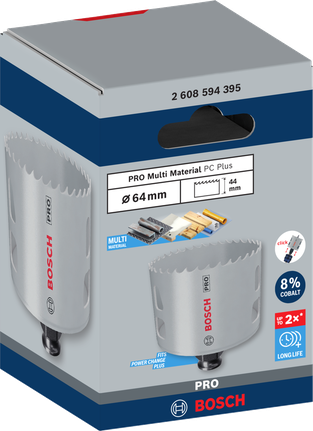 PRO Multi Material PC Plus Hole Saw, 64 mm PRO Multi Material PC Plus Hole Saw, 64 mm