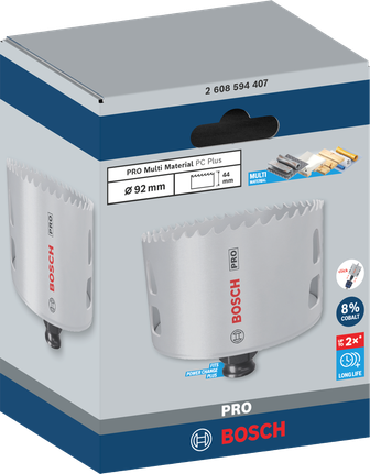 PRO Multi Material PC Plus Hole Saw, 92 mm PRO Multi Material PC Plus Hole Saw, 92 mm