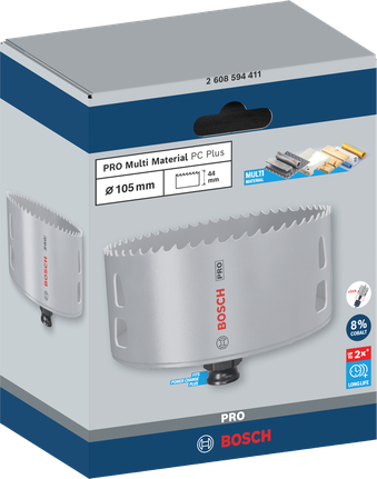 PRO Multi Material PC Plus Hole Saw, 105 mm PRO Multi Material PC Plus Hole Saw, 105 mm