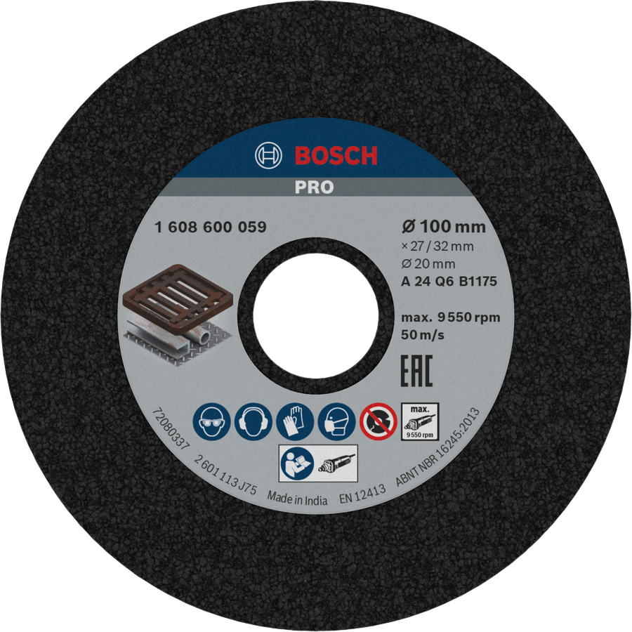 Bosch PRO Metal Grinding Wheel 100mm for metalwork.
