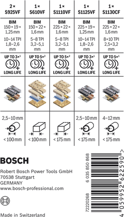 Bosch PRO Demolition Blade Set 6 pcs.