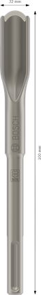 PRO SDS max Hollow Gouging Chisel, 32 x 300 mm Bosch PRO SDS max Hollow Gouging Chisel 32x300 mm.