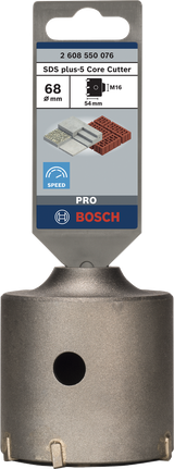 PRO SDS plus-5 Core Cutter, 68 x 50 x 80 mm Bosch PRO SDS plus-5 core cutter 68 mm.