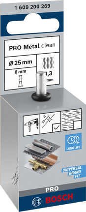 Bosch PRO Metal clean end brush 25×0.3 mm.