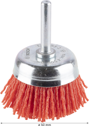 PRO Multi Material clean Cup Brush, Straight Shank, 50 x 1 mm Bosch PRO Multi Material clean cup brush 50 mm nylon.