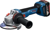 Bosch GWS 18V-11 cordless angle grinder with side handle.