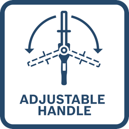 Easily adjustable handle for ergonomic working