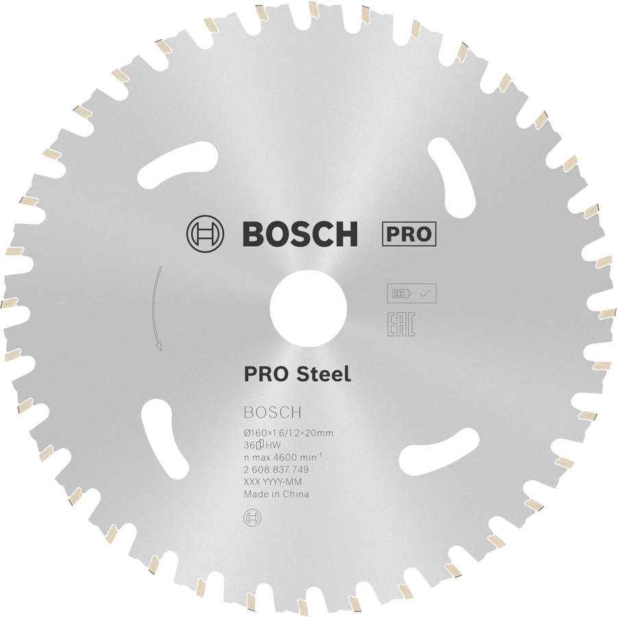 Bosch PRO Steel cordless circular saw blade, 36 teeth.