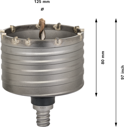 PRO SDS max-5 Core Cutter, 125 x 80 x 97 mm Bosch PRO SDS max-5 Core Cutter 125 mm for concrete.