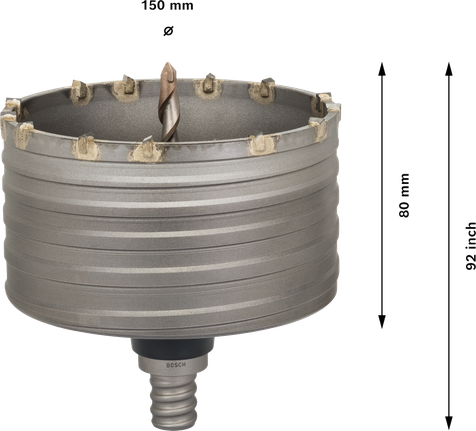 PRO SDS max-5 Core Cutter, 150 x 80 x 92 mm Bosch PRO SDS max-5 Core Cutter, 150 mm diameter.