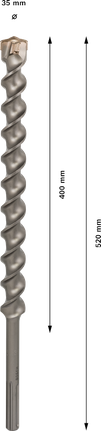 PRO SDS-max-7 Drill Bit, 35x400x520 mm PRO SDS-max-7 Drill Bit, 35x400x520 mm
