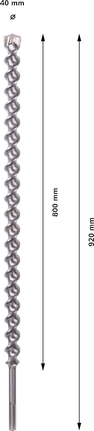 PRO SDS-max-7 Drill Bit, 40x800x920 mm PRO SDS-max-7 Drill Bit, 40x800x920 mm