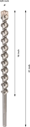 Bosch PRO SDS-max-7 Drill Bit 1 3/8"x16/21 for masonry.