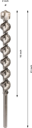 Bosch PRO SDS-max-7 drill bit 2"x16/21 for masonry.