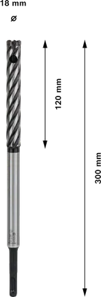 Bosch PRO SDS plus Rebar Cutter Drill Bit, 18 mm diameter.