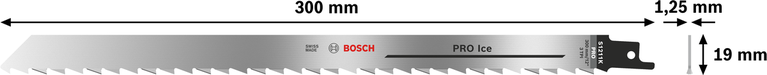 Bosch PRO Ice S1211K reciprocating saw blade, 300 mm.