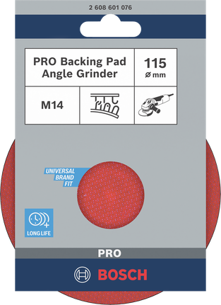 PRO Backing Pad, 115 mm, M14, Hook-and-Loop Bosch PRO backing pad 115 mm M14.