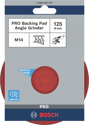 PRO Backing Pad, 125 mm, M14, Hook-and-Loop Bosch PRO backing pad 125 mm M14.