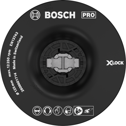 PRO Backing Pad Soft, 125 mm, X-Lock Bosch PRO Backing Pad Soft 125 mm X-Lock accessory.