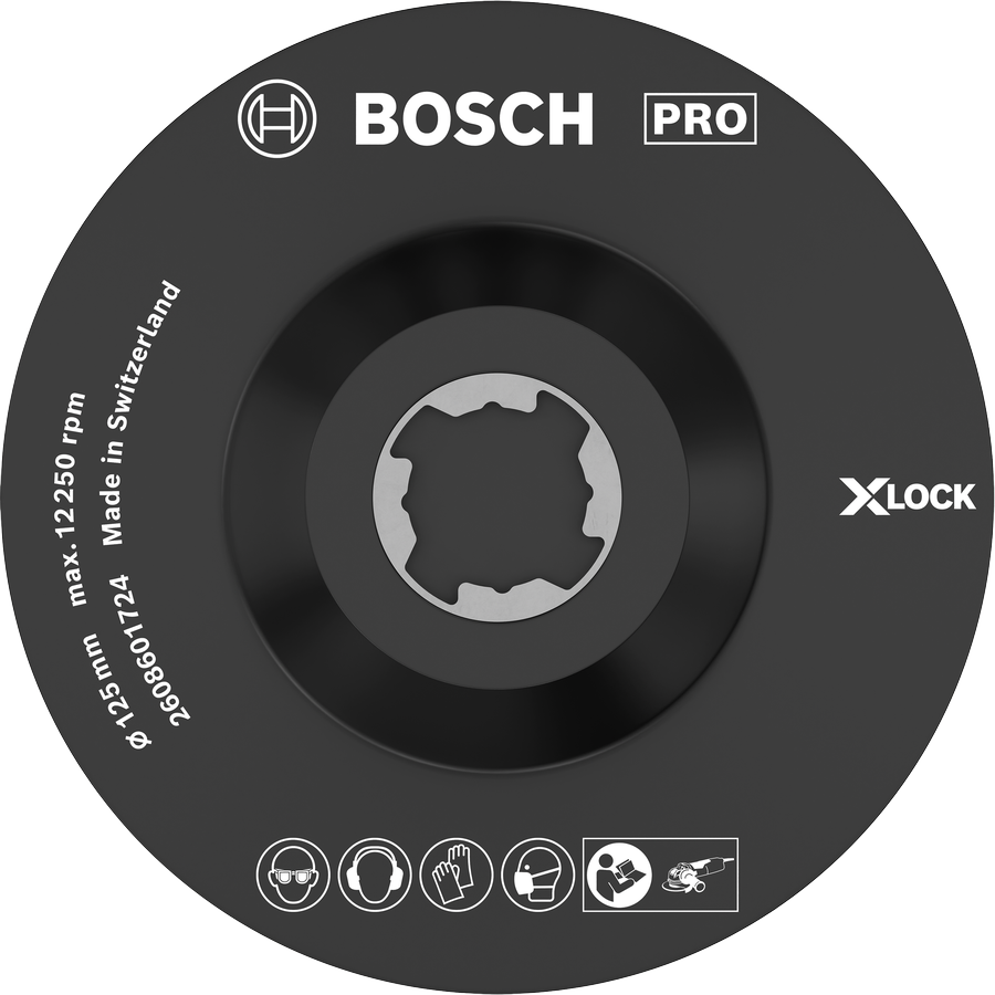 Bosch PRO Backing Pad 125 mm SCM for X-LOCK grinders.