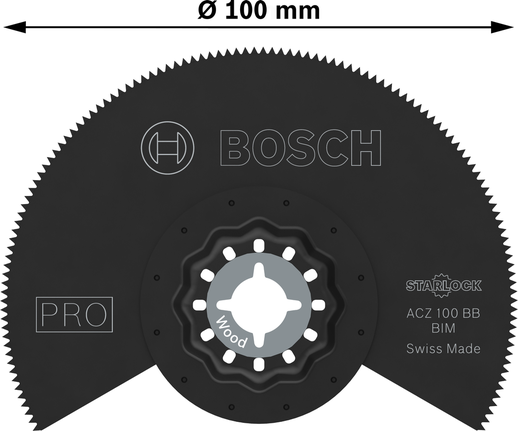 Bosch PRO ACZ 100 BB multitool wood blade, 100 mm.