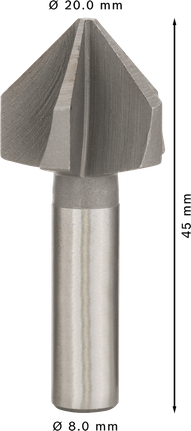 PRO Steel HSS Countersink Bit, 20 x 45 mm, M10 Bosch PRO Steel HSS Countersink Bit 20 x 45 mm.