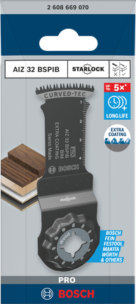 Bosch PRO AIZ 32 BSPIB multitool blade 32×50 mm.