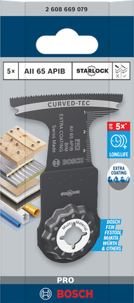 PRO AII 65 APIB Plunge Cut Blade, 65 x 40 mm, 5 pcs Bosch PRO AII 65 APIB plunge cut blade 65×40 mm 5 pcs.