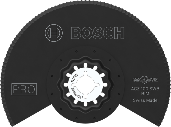 PRO ACZ 100 SWB Multitool Blade, 100 mm Bosch PRO ACZ 100 SWB multitool blade, 100 mm diameter.