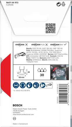 PRO MATI 68 RT3 Multitool Blade, 2.8 x 68 mm Bosch PRO MATI 68 RT3 multitool blade 2.8 x 68 mm.
