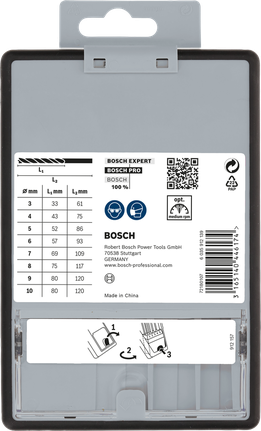 PRO Wood Brad Point Drill Bit Set, 8 pcs Bosch PRO Wood Brad Point Drill Bit Set 8 pcs.