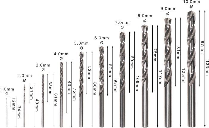 PRO Metal HSS-G Twist Drill Bit Set, 10 pcs Bosch PRO Metal HSS-G Twist Drill Bit Set, 10 sizes.