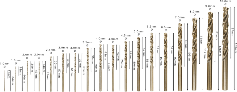 PRO Stainless Steel HSS-Co Twist Drill Bit Set, 18 pcs Bosch PRO Stainless Steel HSS-Co Twist Drill Bit Set, 18 sizes.