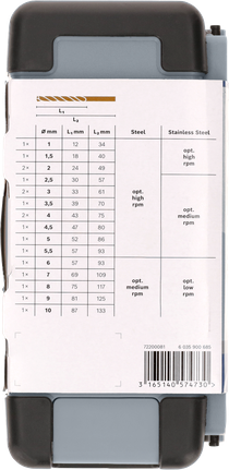 PRO Stainless Steel HSS-Co Twist Drill Bit Set, 18 pcs Bosch PRO HSS-Co twist drill bit set 18 pcs.