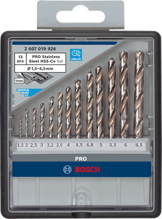 Bosch PRO stainless steel HSS-Co drill bit set 13 pcs.