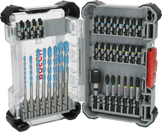 PRO Impact Mixed Set, Display, 6 x 35 pcs Bosch PRO Impact Mixed Set 6 x 35 pcs drill and bit kit.
