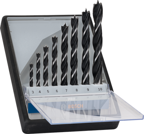 PRO Wood Brad Point Drill Bit Set, 8 pcs Bosch PRO Wood Brad Point Drill Bit Set 8 pcs.